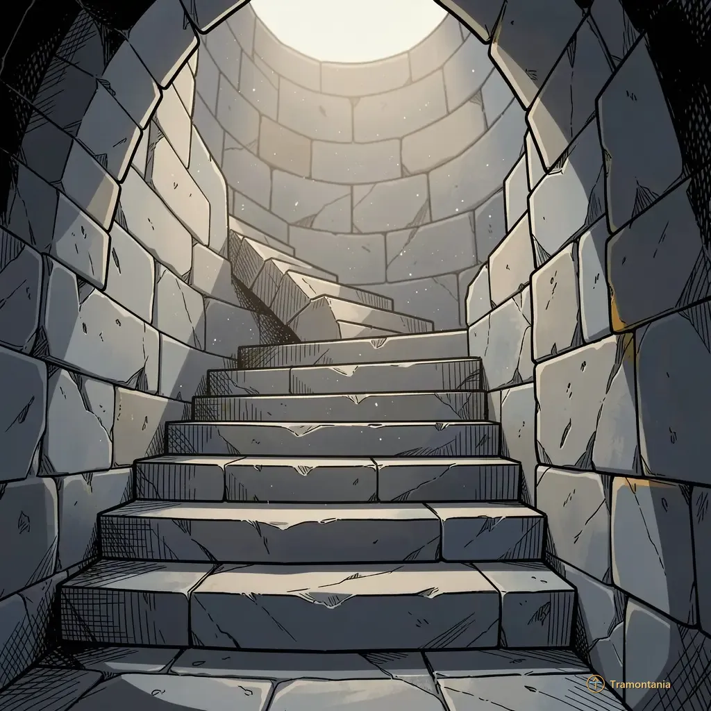 Les vastes terrains du château présentent des tables et chaises disposées pour un événement, baignés par les lumières chaudes du crépuscule