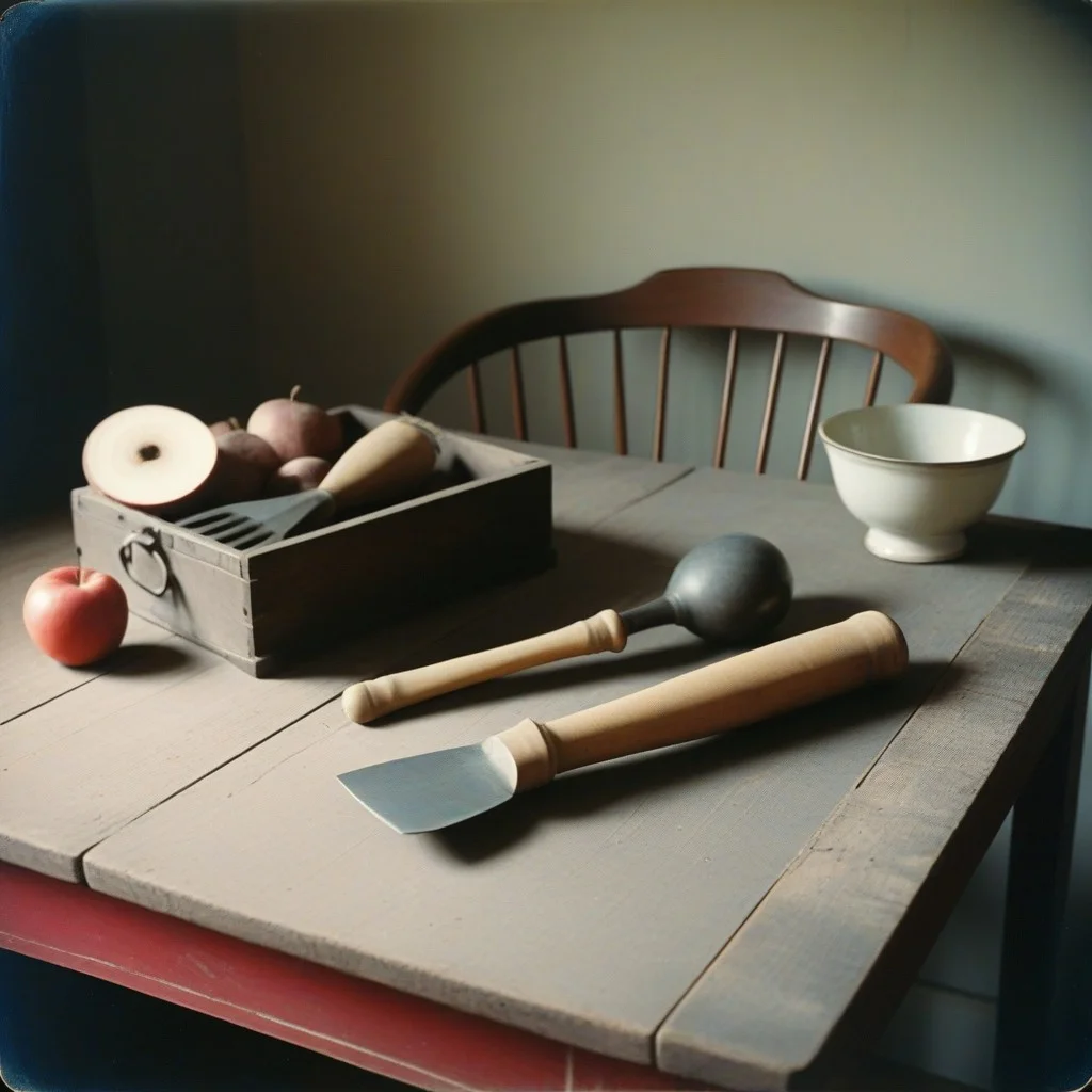 Clé en fer forgé, rouillée, aux dents usées par des siècles d’ouvertures, posée sur une table de chêne noirci. À côté, un morceau de parchemin déchiré avec une empreinte de cire rouge encore intacte.