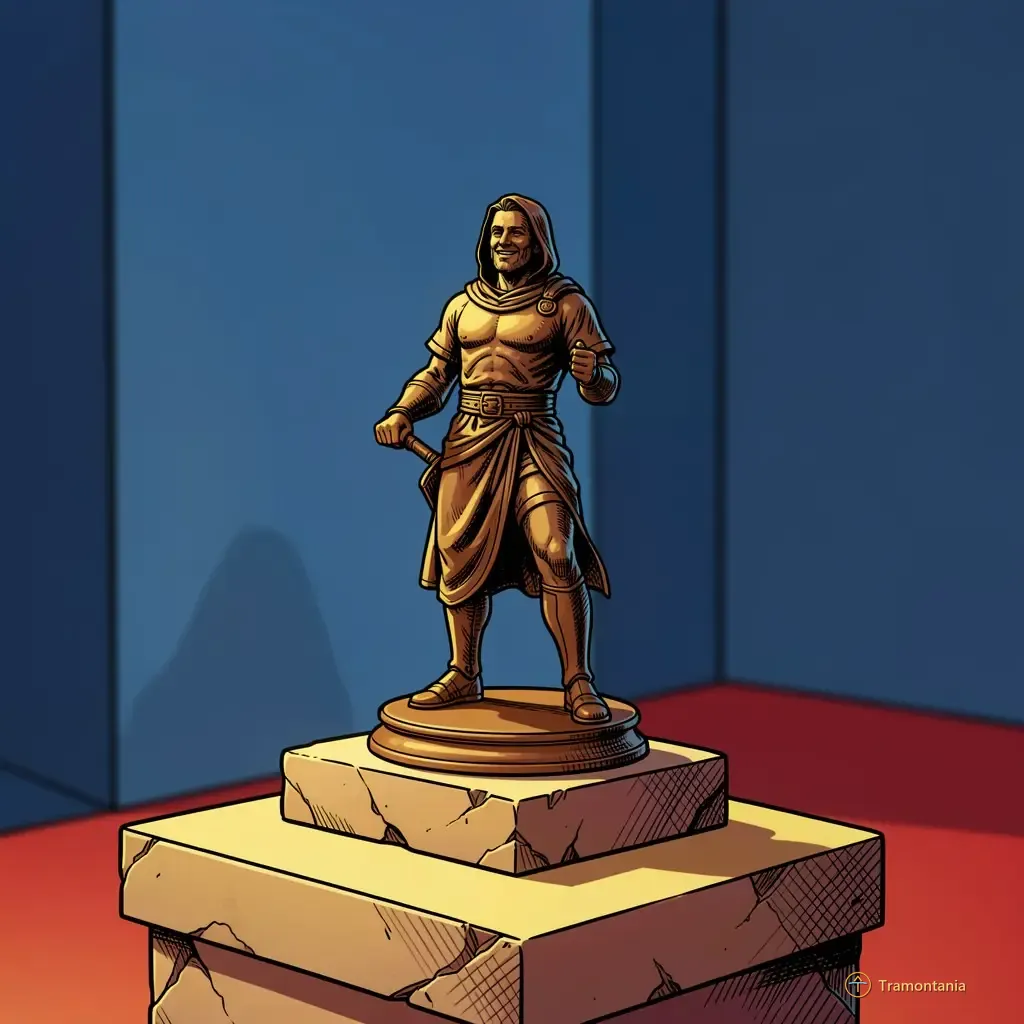Plusieurs sculptures de matériaux variés sont disposées dans une grande salle publique, invitant au regard et à la contemplation