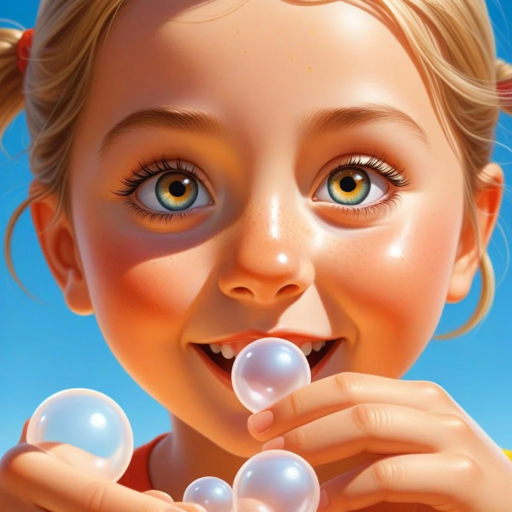 Illustration BD : une pâte qui sourit, avec des yeux ronds et un petit nez, en train de faire des bulles joyeuses. Un petit soleil derrière elle écrit « J’ai 48h d’histoire dans le ventre ! »