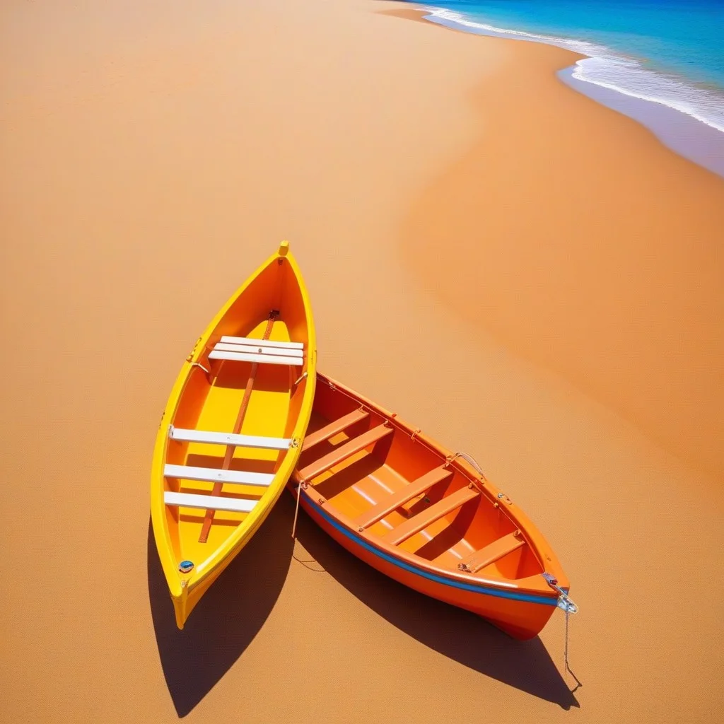 Une plage vide au crépuscule, avec des empreintes de pieds qui mènent vers l’horizon. Un seul jouet en plastique – un petit bateau – est abandonné dans le sable humide. La lumière orangée du soleil couchant fait briller les gouttes d’eau comme des étoiles.