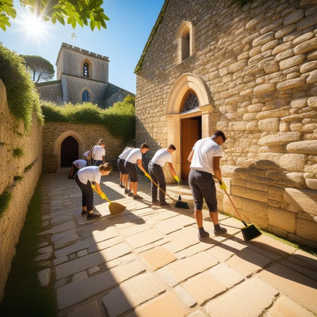 Maury : les jeunes nettoient la chapelle Saint-Roch pour réveiller la mémoire