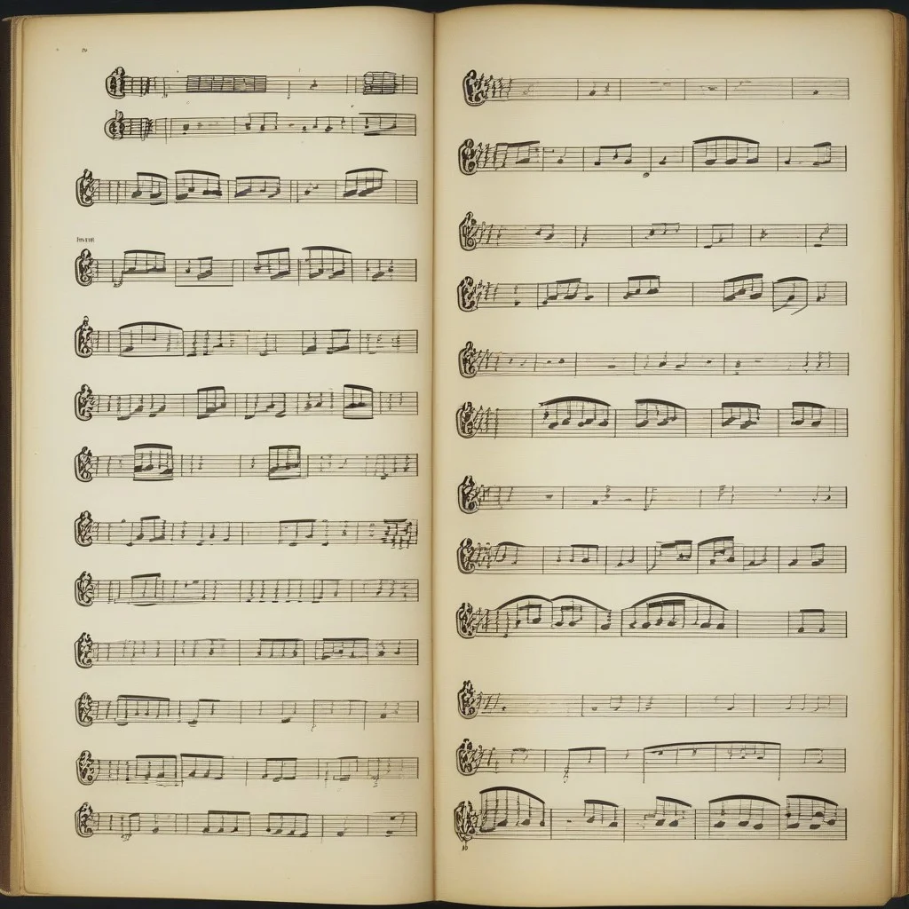 Manuscrit médiéval en parchemin, pages vieillies aux bords rongés, écriture gothique à l'encre noire, avec des notes musicales rudimentaires tracées à la plume, un morceau de cierge fondu collé au coin supérieur gauche.