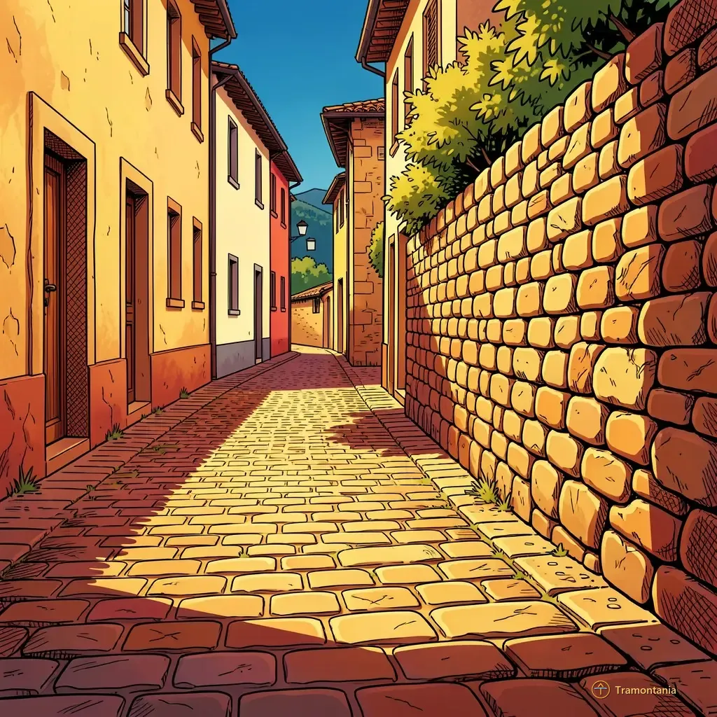 Un mur de façade en pierre calcaire ancienne montre des détails ouvragés avec quelques câbles apparents pour un équipement sonore